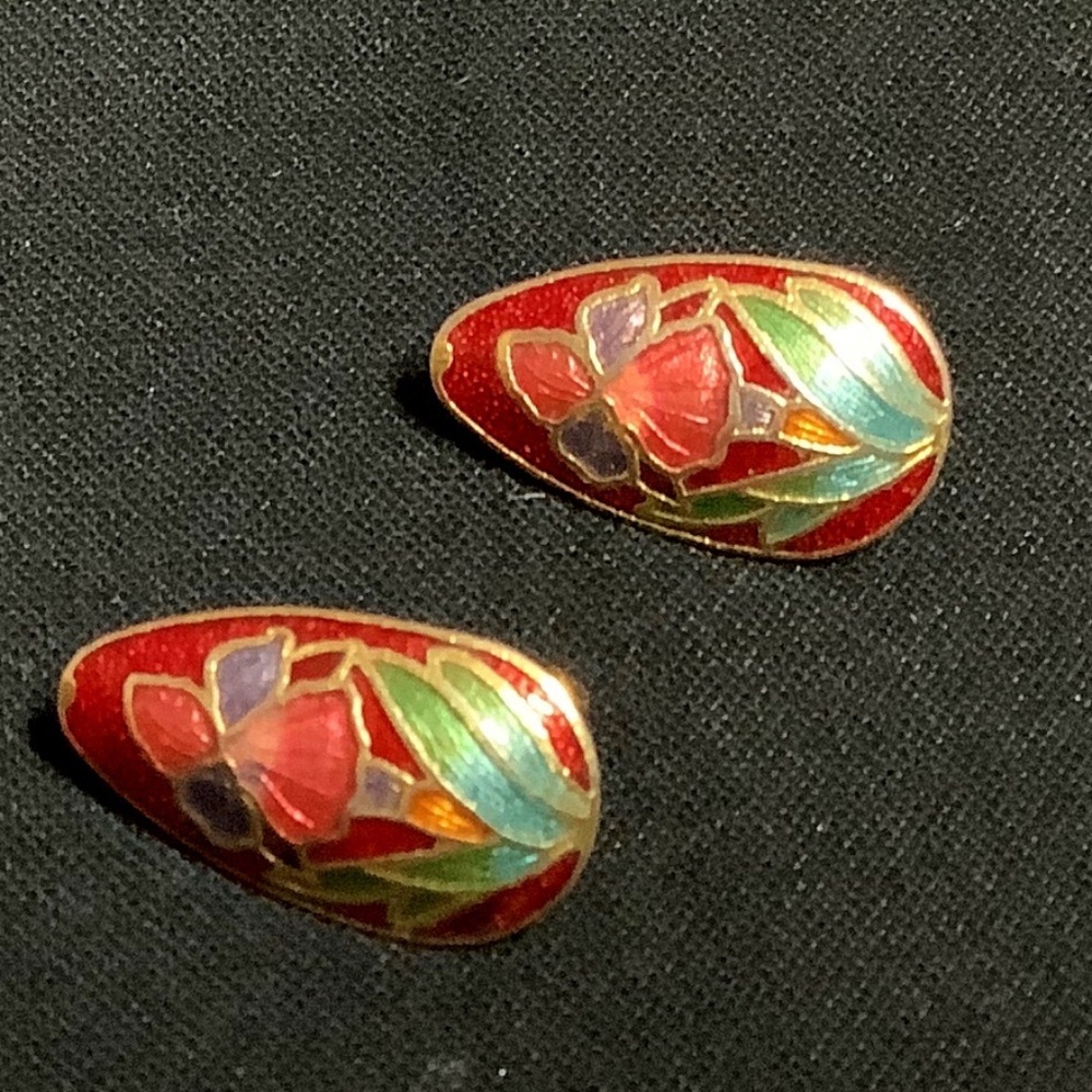Vintage Enamel Earrings